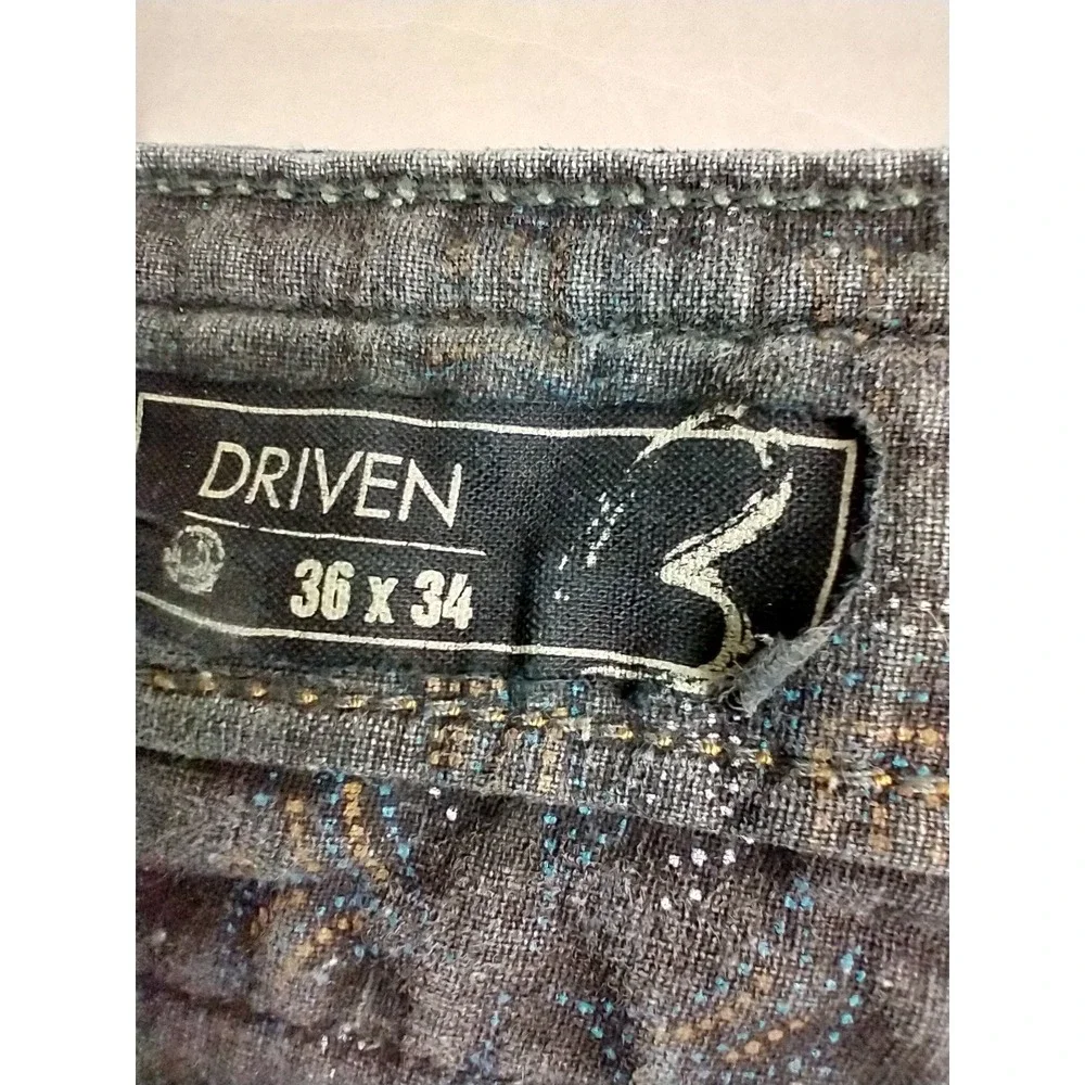 Buffalo David Bitton Driven Mens Straight Leg Jeans Blue Denim 36x30 (Tag 36x34)
